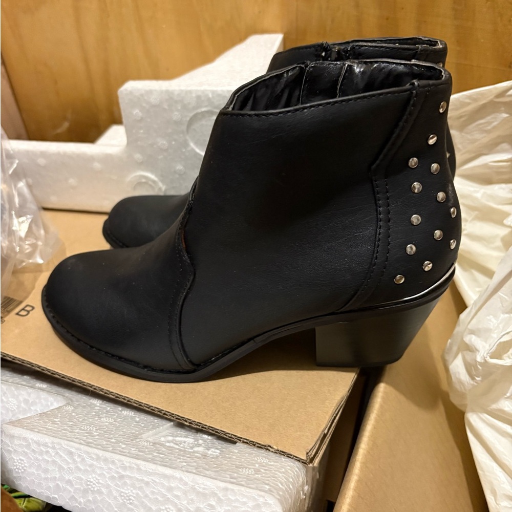 Black Studded Ankle Boots